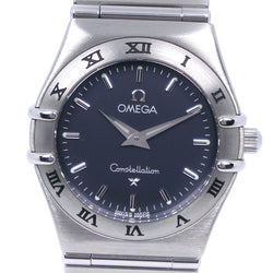 [OMEGA] Omega Constellation 1572.40 Stainless steel Steel Silver Quartz Analog Ladies Black Dial Watch A-Rank