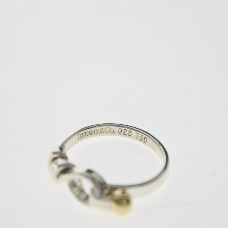 [Tiffany & Co.] Tiffany Hook & Eye Silver 925 × K18 Yellow Gold No. 10.5 Silver Ladies Ring / Ring A+Rank