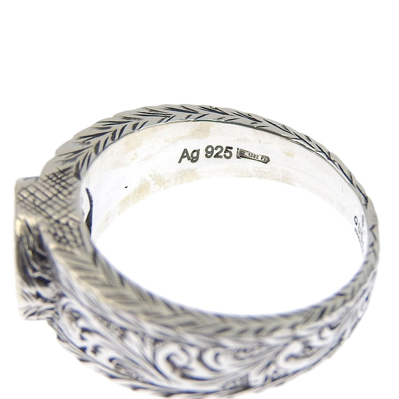 [Gucci] Gucci entrelazado G Silver 925 12.5 Silver Unisex Ring / Ring A+Rank