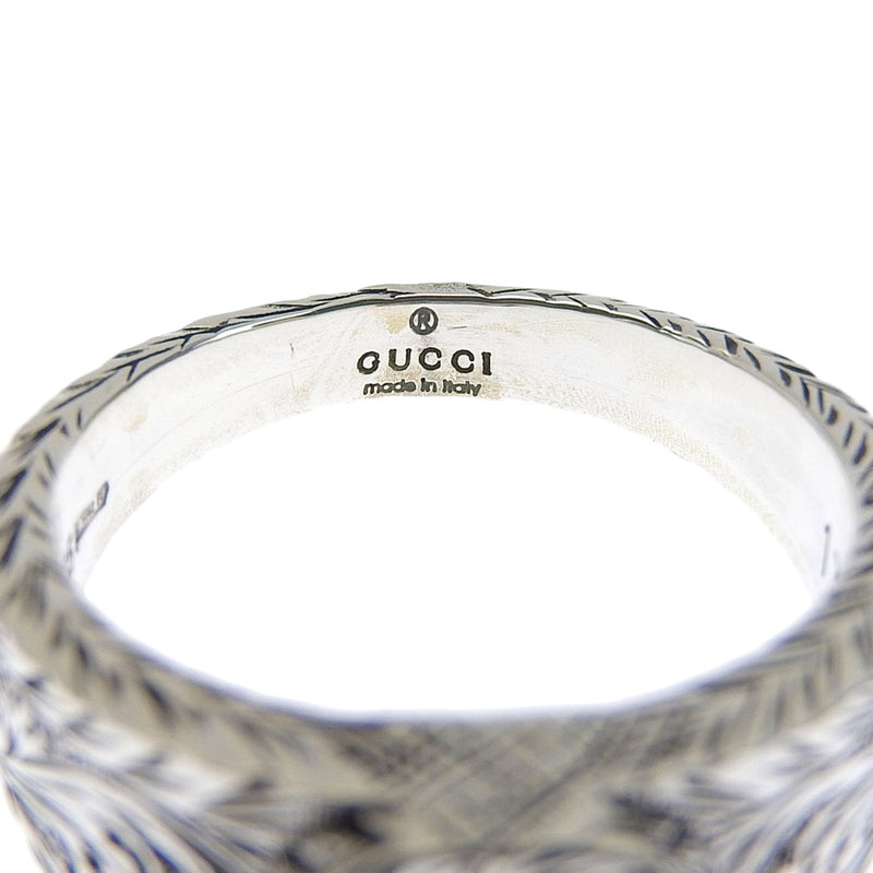 [GUCCI] Gucci Interlocking G Silver 925 12.5 Silver Unisex Ring / Ring A+Rank