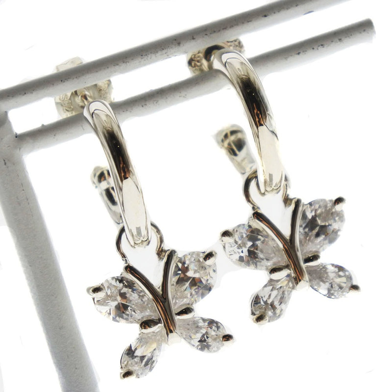 [FOLLI FOLLIE] Folifolifori Butterfly Silver 925 Silver Ladies Earrings A+Rank