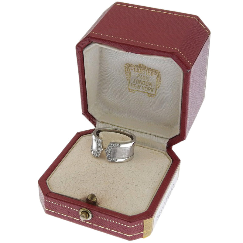 [Cartier] Cartier 2C B4044150 K18 White Gold x Diamond No. 18 Silver Unisex Ring / Ring A Rank