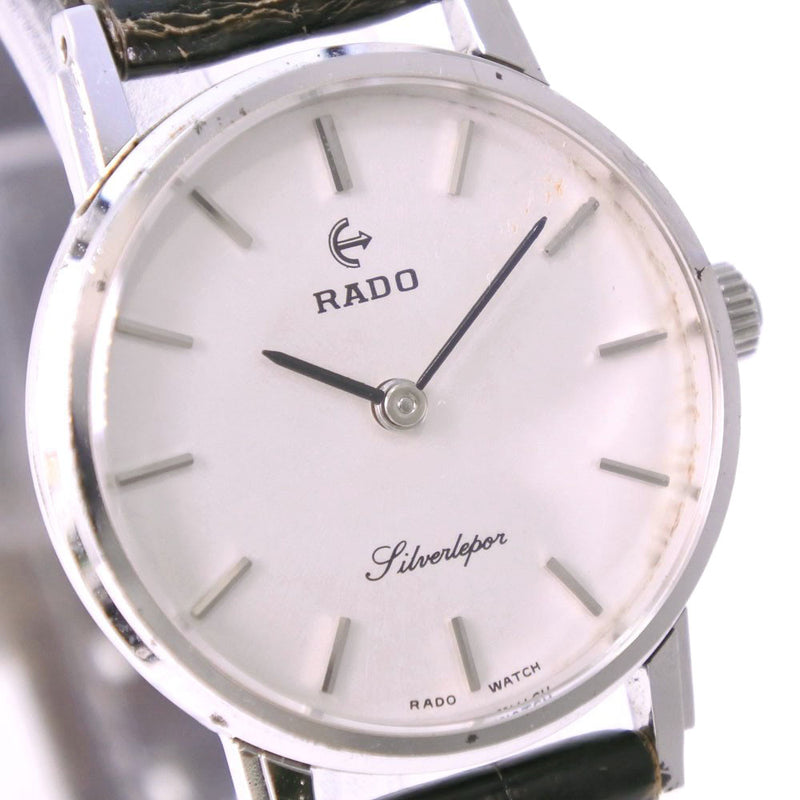 【RADO】ラドー
 シルバーレポール 腕時計
 Silverlepor cal.405 ステンレススチール×レザー 手巻き シルバー文字盤 Silver repo レディース