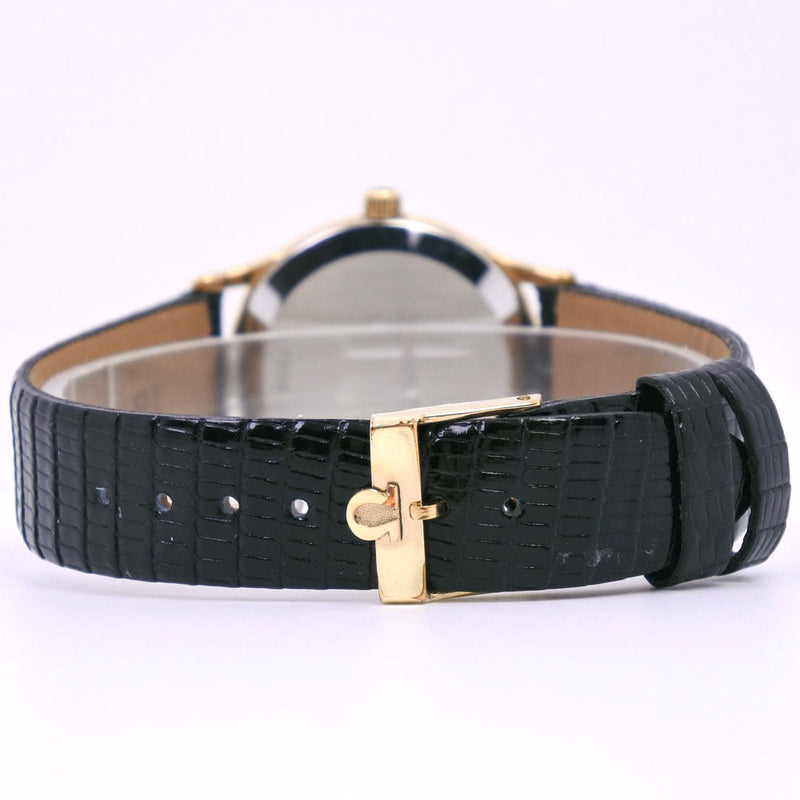 【OMEGA】オメガ
 デビル/デヴィル 腕時計
 ステンレススチール×レザー ゴールド クオーツ メンズ ゴールド文字盤 腕時計