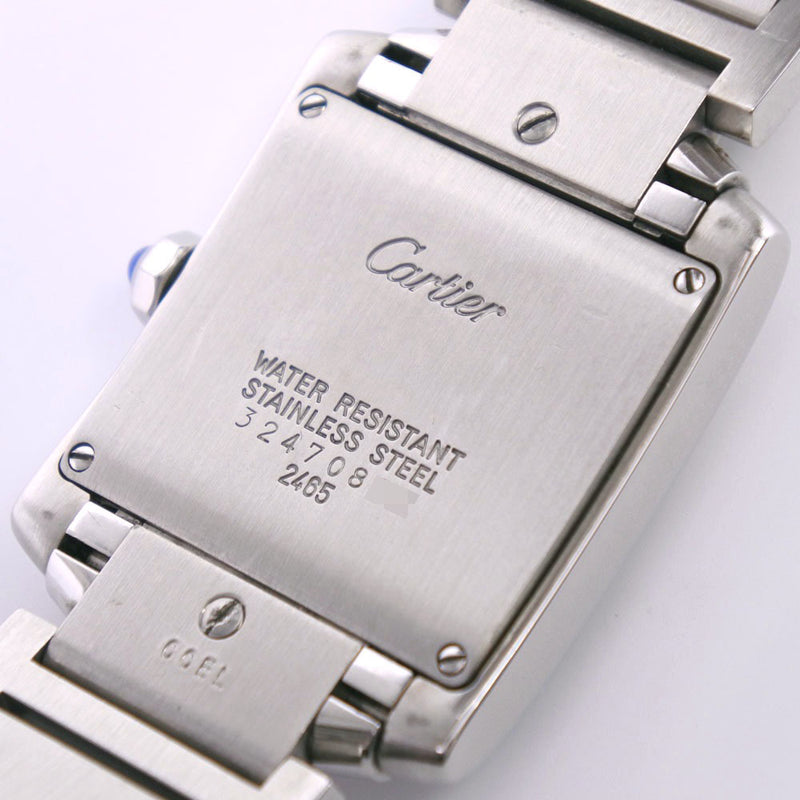 【CARTIER】カルティエ
 タンクフランセーズMM 2465 腕時計
 ステンレススチール クオーツ ユニセックス 白文字盤 腕時計