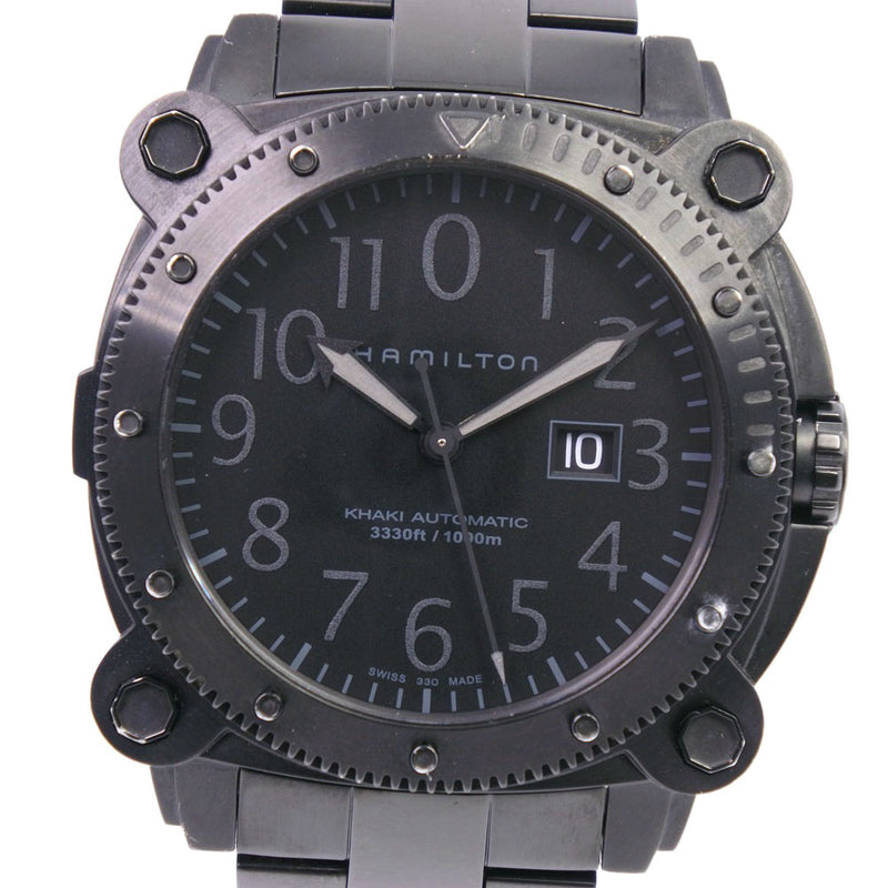 [汉密尔顿]汉密尔顿H785850观看不锈钢X橡胶自动包装男士黑色表盘手表
