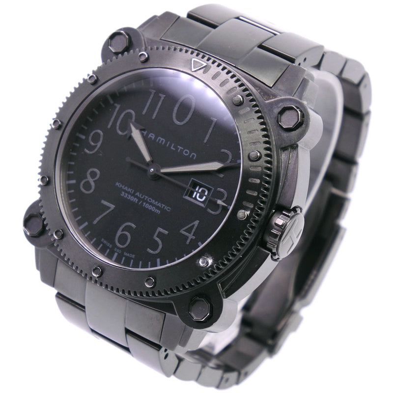 【HAMILTON】ハミルトン
 H785850 腕時計
 ステンレススチール×ラバー 自動巻き メンズ 黒文字盤 腕時計