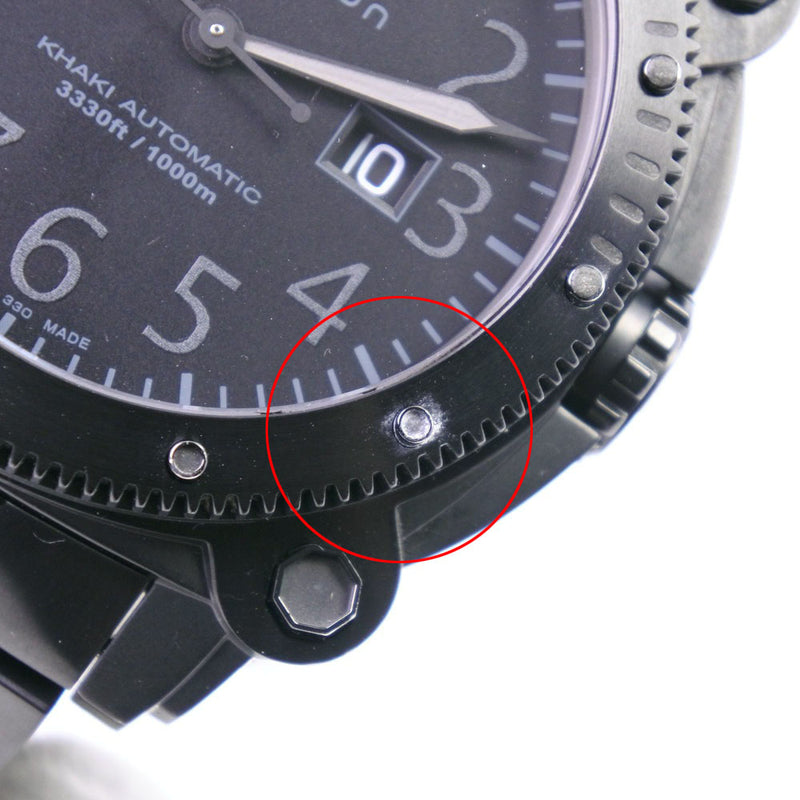 [해밀턴] 해밀턴 H785850 시계 스테인리스 스틸 X 고무 자동 랩 남자 블랙 다이얼 시계