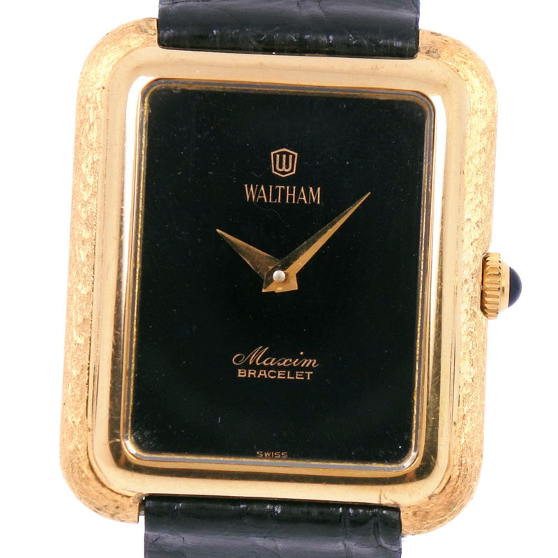WALTHAM】ウォルサム 20MC 腕時計 ステンレススチール×レザー ゴールド