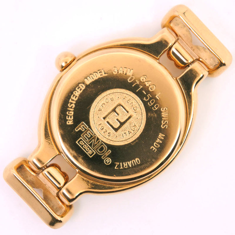 FENDI] Fendi Olorogi 640L Watch Gold plating x leather gold quartz 