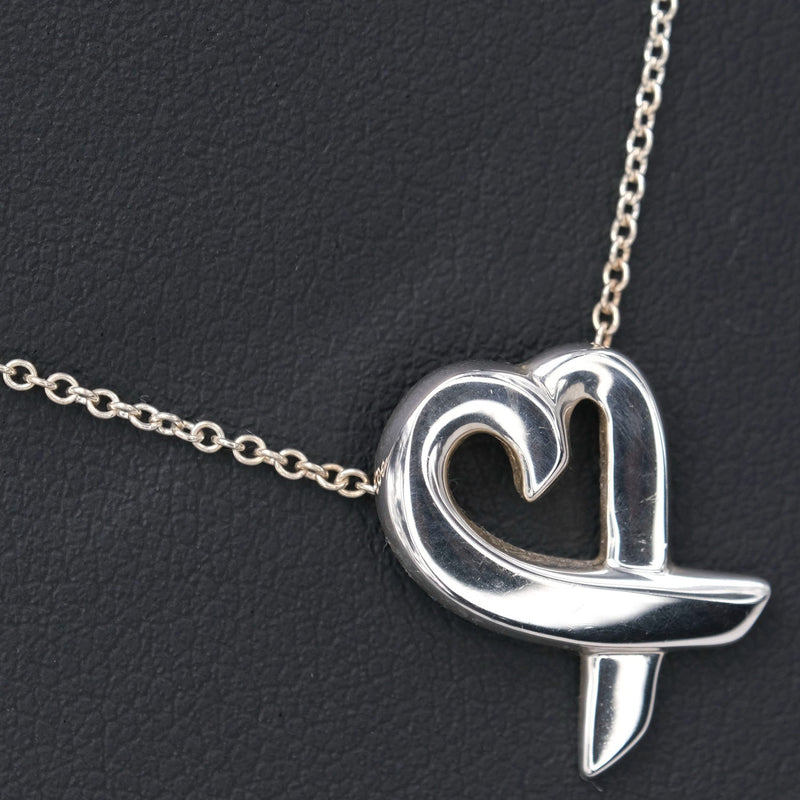 [TIFFANY & CO.] Tiffany Rubbing Heart Paromas Picasso Silver 925 Ladies Necklace