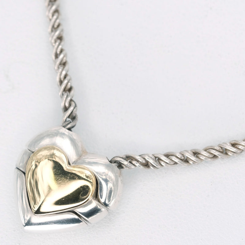 [TIFFANY & CO.] Tiffany Puzzle Heart Rope Vintage Silver 925 Ladies Necklace