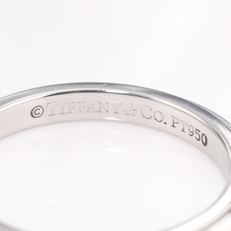 [Tiffany＆Co。] Tiffany Classic Milgrain Bandling PT950 Platinum 5.5女士戒指 /戒指