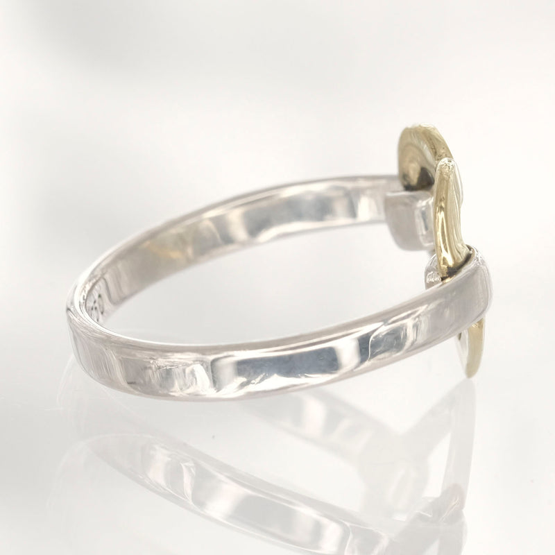 [TIFFANY & CO.] Tiffany Heart Combination Silver 925 x K18 Gold No. 6.5 Ladies Ring / Ring