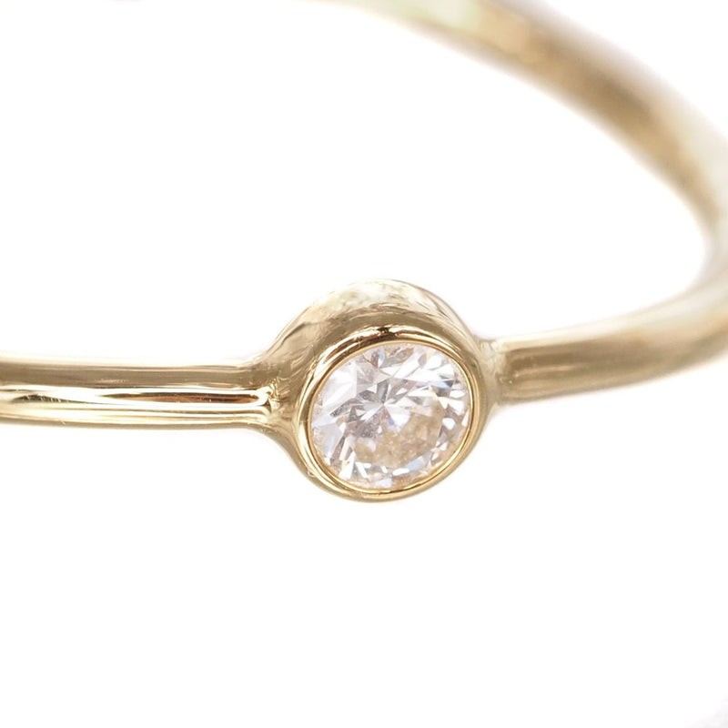 [Tiffany & Co.] Tiffany Wave Single Low Ersa Peletti K18 Gold X Diamond No. 6 Ladies Ring / Ring