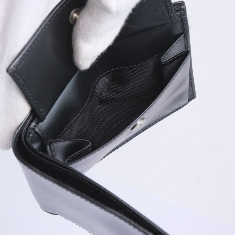 【PRADA】プラダ
 二つ折り財布
 カーフ 黒 メンズ 二つ折り財布