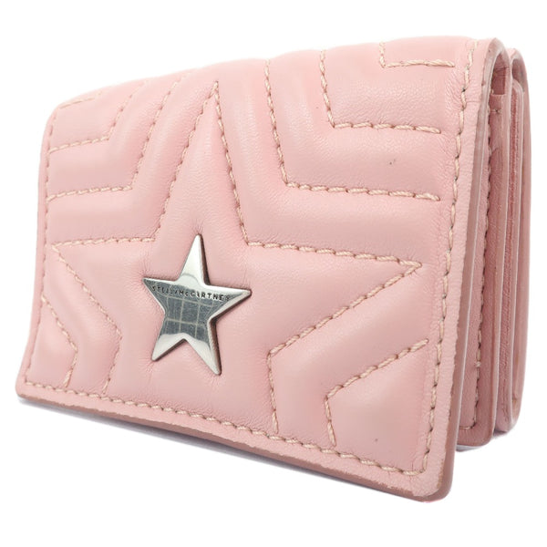 [Stella McCartney] Stella McCartney 
 소형 지갑 3 배 지갑 
 송아지 핑크 스냅 버튼 소형 지갑 숙녀