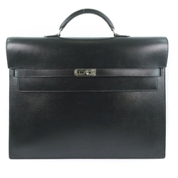 [HERMES] Hermes Kelly Deepsi 38 Business Bag Box Curf Black □ F engraved men's business bag