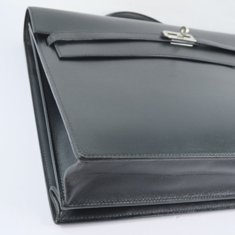 【HERMES】エルメス
 ケリーデペッシュ38 ビジネスバッグ
 ボックスカーフ 黒 □F刻印 メンズ ビジネスバッグ