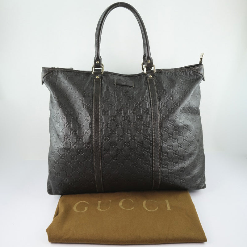 GUCCI] Gucci GG 201482 Boston bag Shima Leather Kouge Tea Unisex 