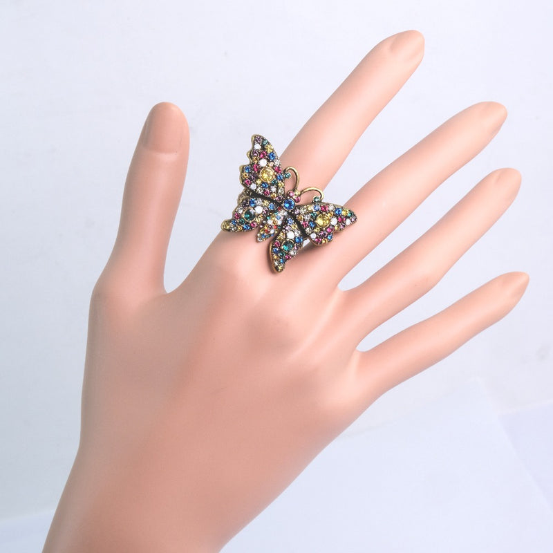 [Gucci] Gucci Butterfly/Butterfly Ring/Anillo 13.5 Damas doradas Anillo/anillo A Rank