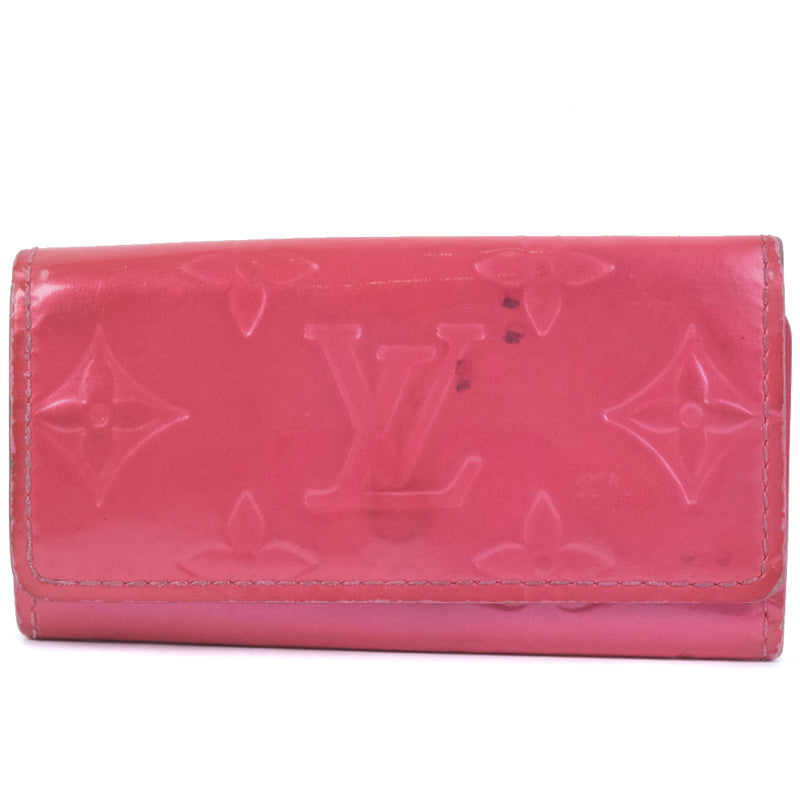 [LOUIS VUITTON] Louis Vuitton Multicre 4 4 ​​-units M91252 Key Case Monogram Verni Pink CA0033 engraved Ladies key case