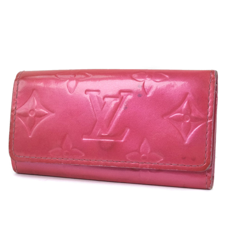 [Louis Vuitton] Louis Vuitton Multicre 4 4 ​​-Units M91252 Caso clave Monogram Verni Pink CA0033 Caso clave de las mujeres grabadas