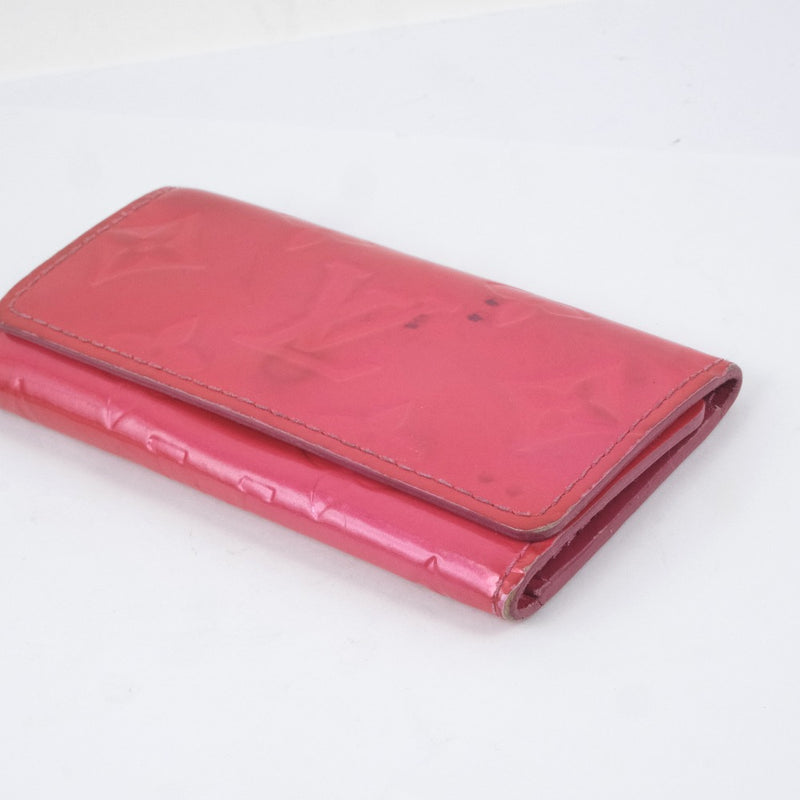[LOUIS VUITTON] Louis Vuitton Multicre 4 4 ​​-units M91252 Key Case Monogram Verni Pink CA0033 engraved Ladies key case