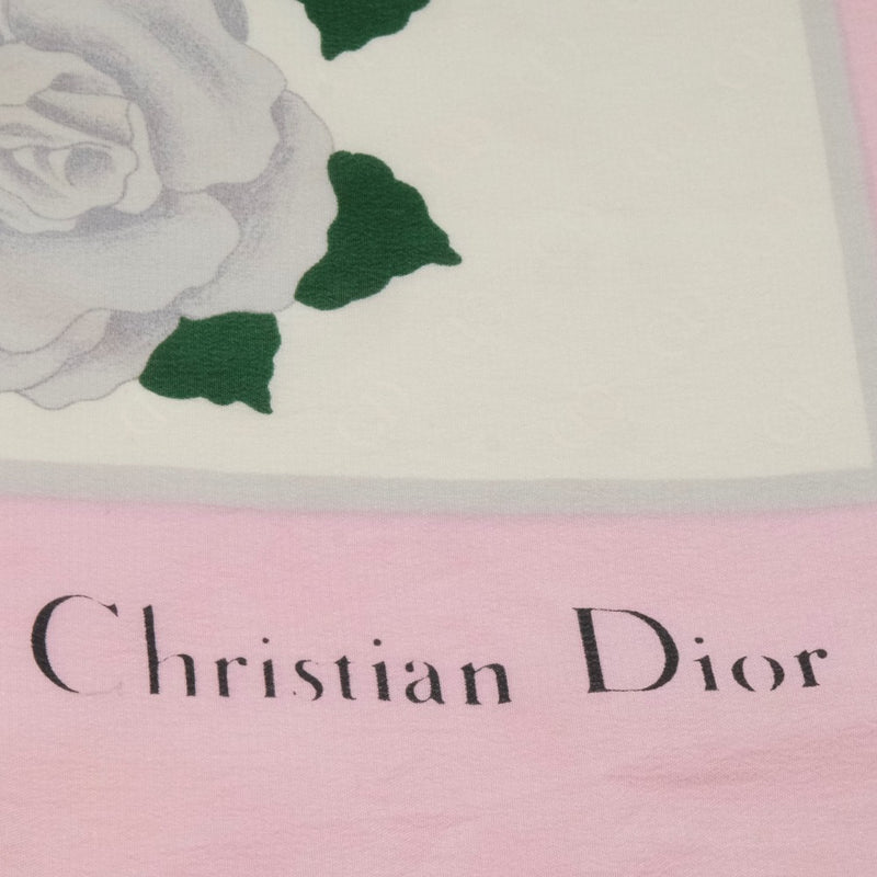 【Dior】クリスチャンディオール
 シルク ピンク レディース スカーフ