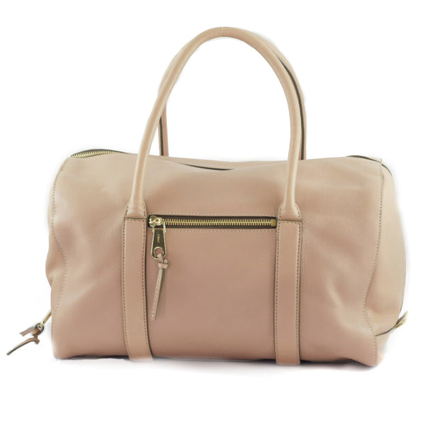 [CHLOE] Chloe Boston Handbag Calf Pink Beige Ladies Handbag A Rank