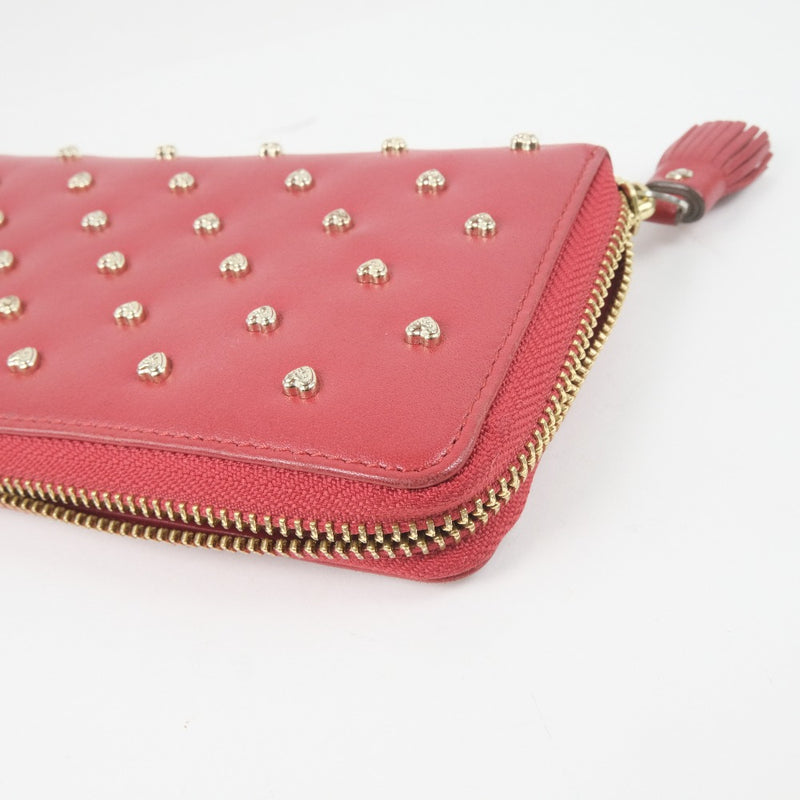 Anya Hindmarch] Anya Hind March Heart Studs Long Wallet Leather