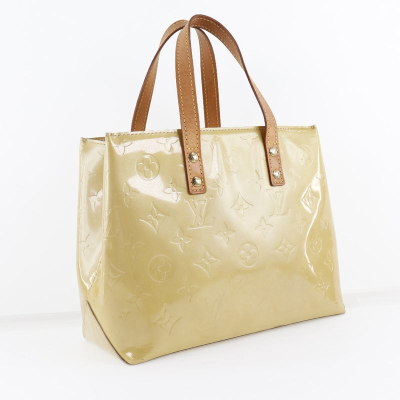 [Louis Vuitton] Louis Vuitton Lead PM M91144 Monogram Verni Beige MI0093 Handbag grabado de damas