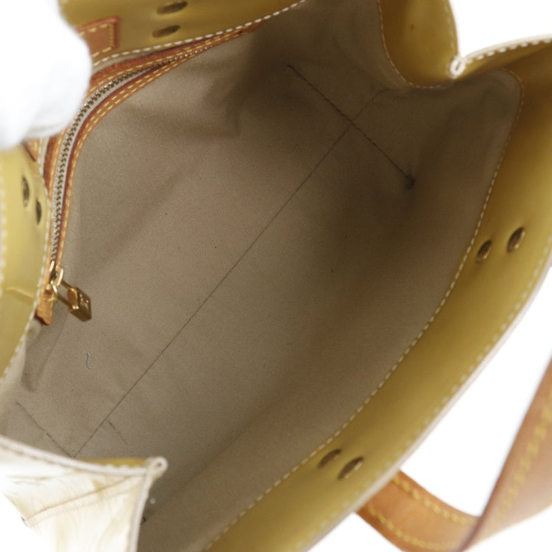 [Louis Vuitton] Louis Vuitton Lead PM M91144 Monogram Verni Beige MI0093 Handbag grabado de damas