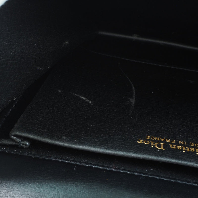 【Dior】クリスチャンディオール
 チェーンショルダー ヴィンテージ カーフ 黒 レディース ショルダーバッグ
