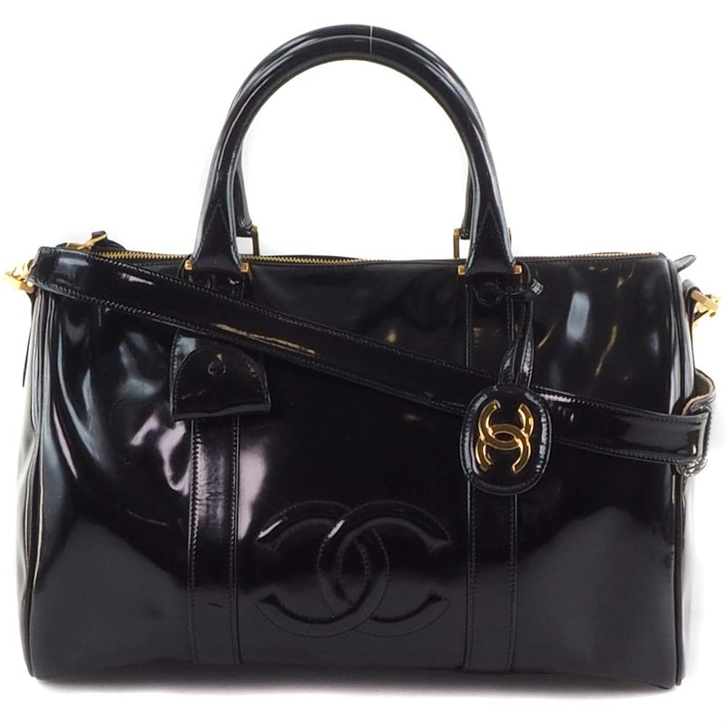 CHANEL] Chanel Boston Bag 2WAY Shoulder Patent Leather Ladies