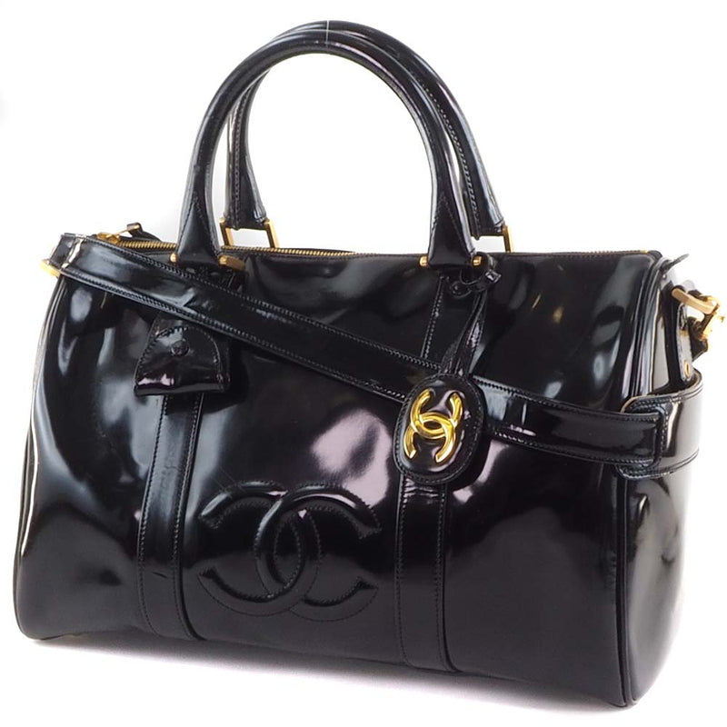CHANEL] Chanel Boston Bag 2WAY Shoulder Patent Leather Ladies