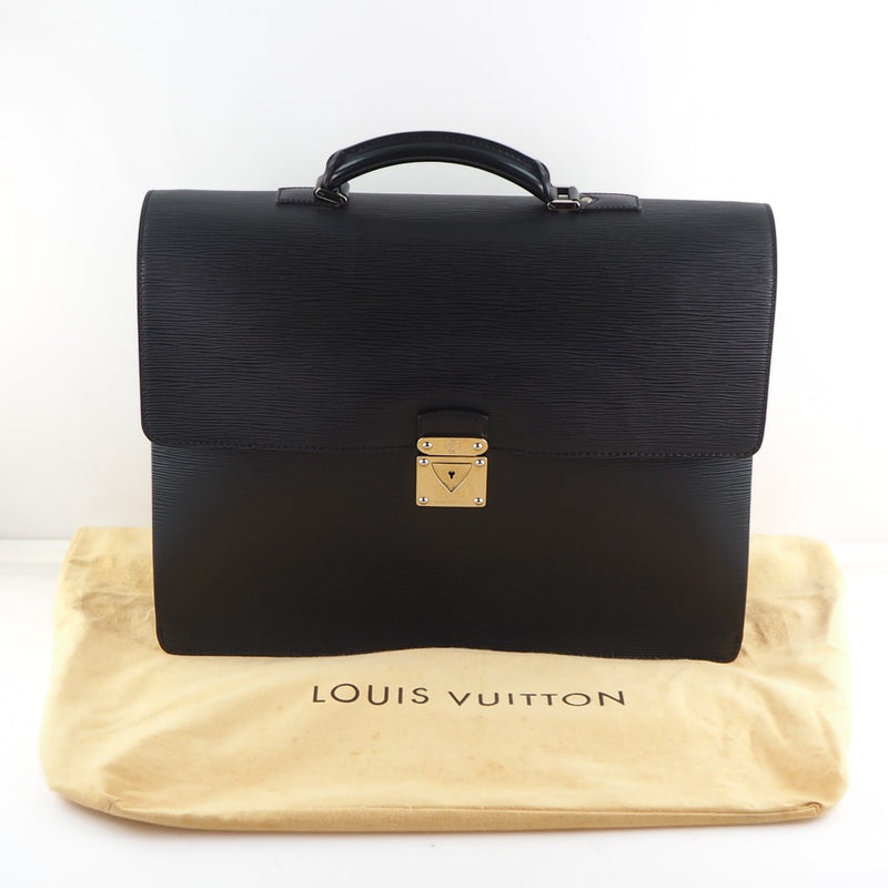[Louis Vuitton] Louis Vuitton Lobst 2 Epirather Noir Black R10067 Bolsa de negocios de hombres grabado A Rank