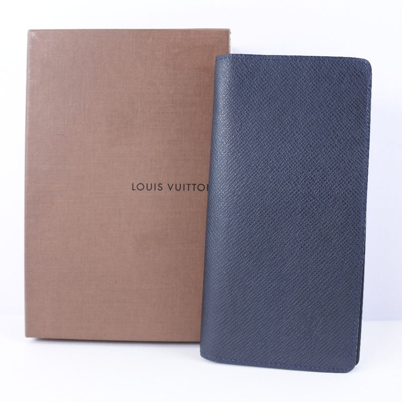 [LOUIS VUITTON] Louis Vuitton Portofoyle Braza M32654 Taiga Bolare Navy SP2144 Engraved Ladies Ladies Long Wallet A Rank