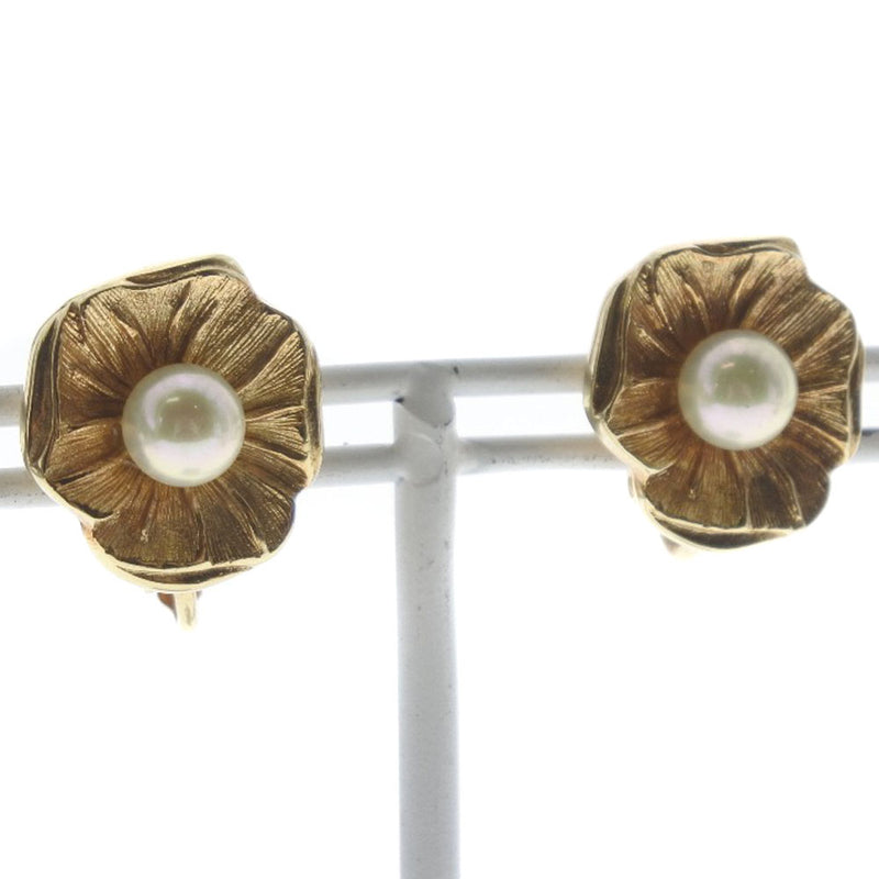 [DIOR] Dior Flower Earrings Gold Plating Gold Flour Ladies