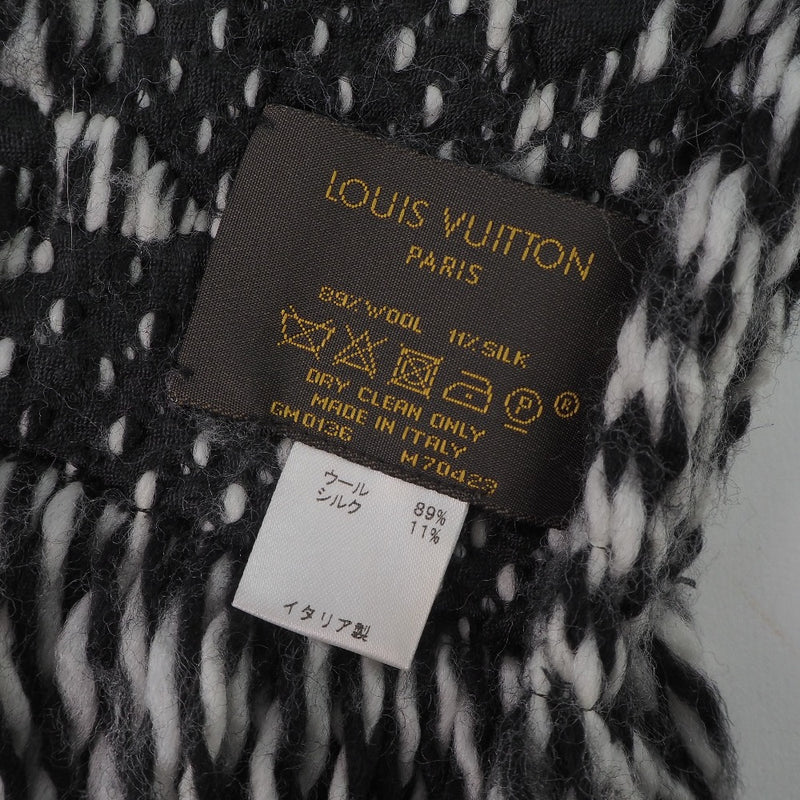 Louis Vuitton] Louis Vuitton Eschargomania Mix Muffler M70423 Wool x Silk  Black Ladies Muffler – KYOTO NISHIKINO