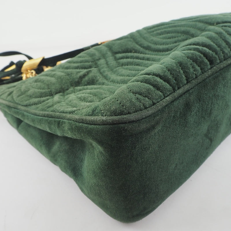 [FENDI] Fendi Swede Green Ladies Shoulder Bag
