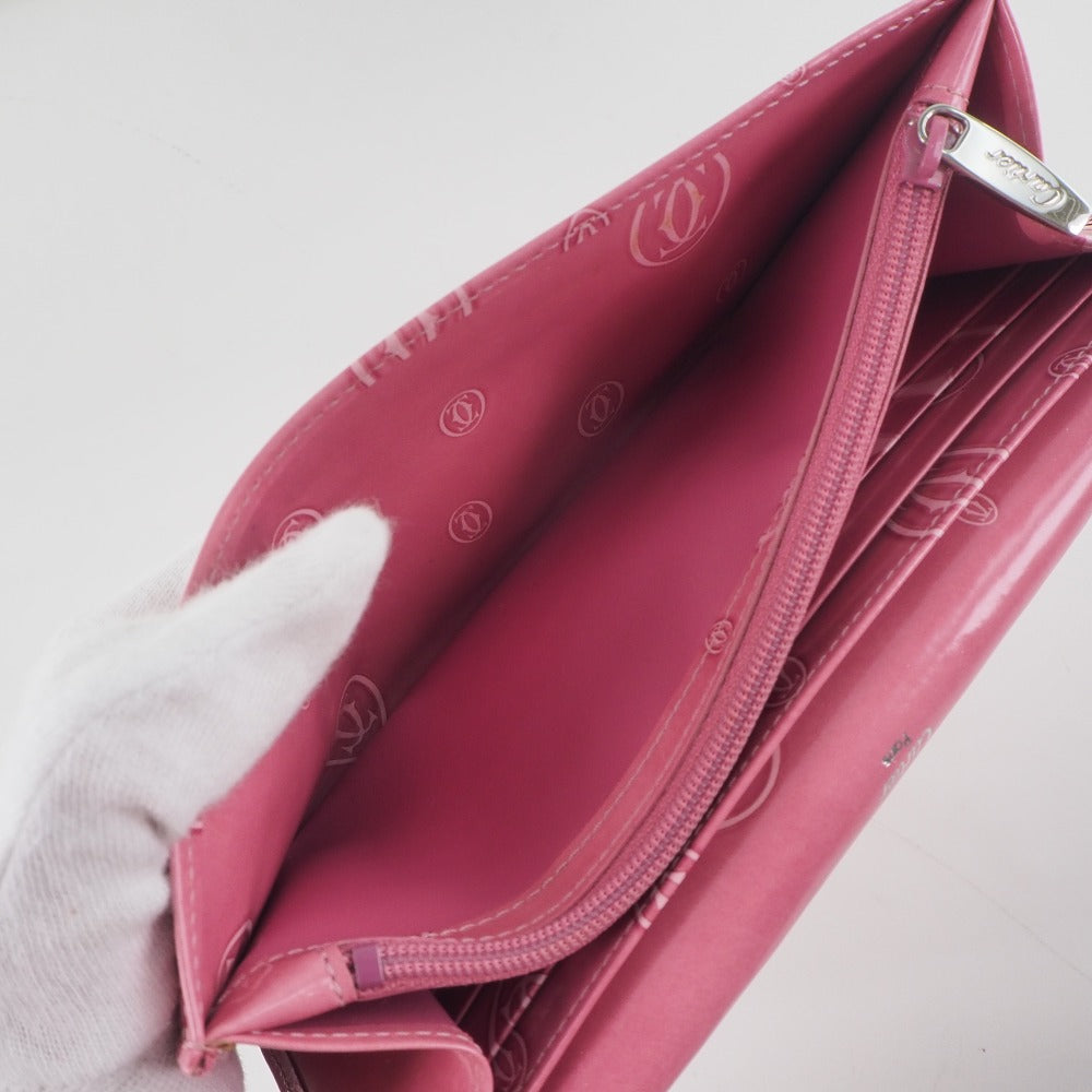 CARTIER】カルティエ ハッピーバースデー 長財布 パテントレザー