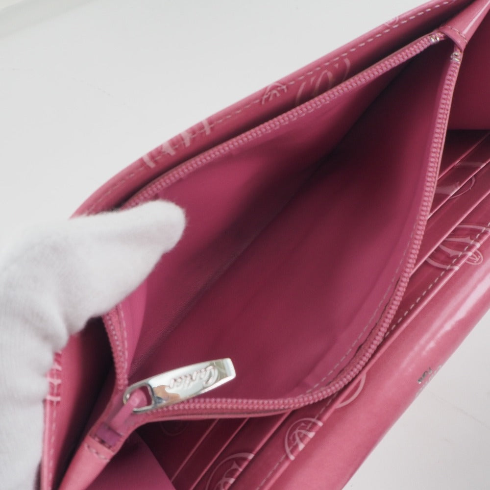 CARTIER】カルティエ ハッピーバースデー 長財布 パテントレザー