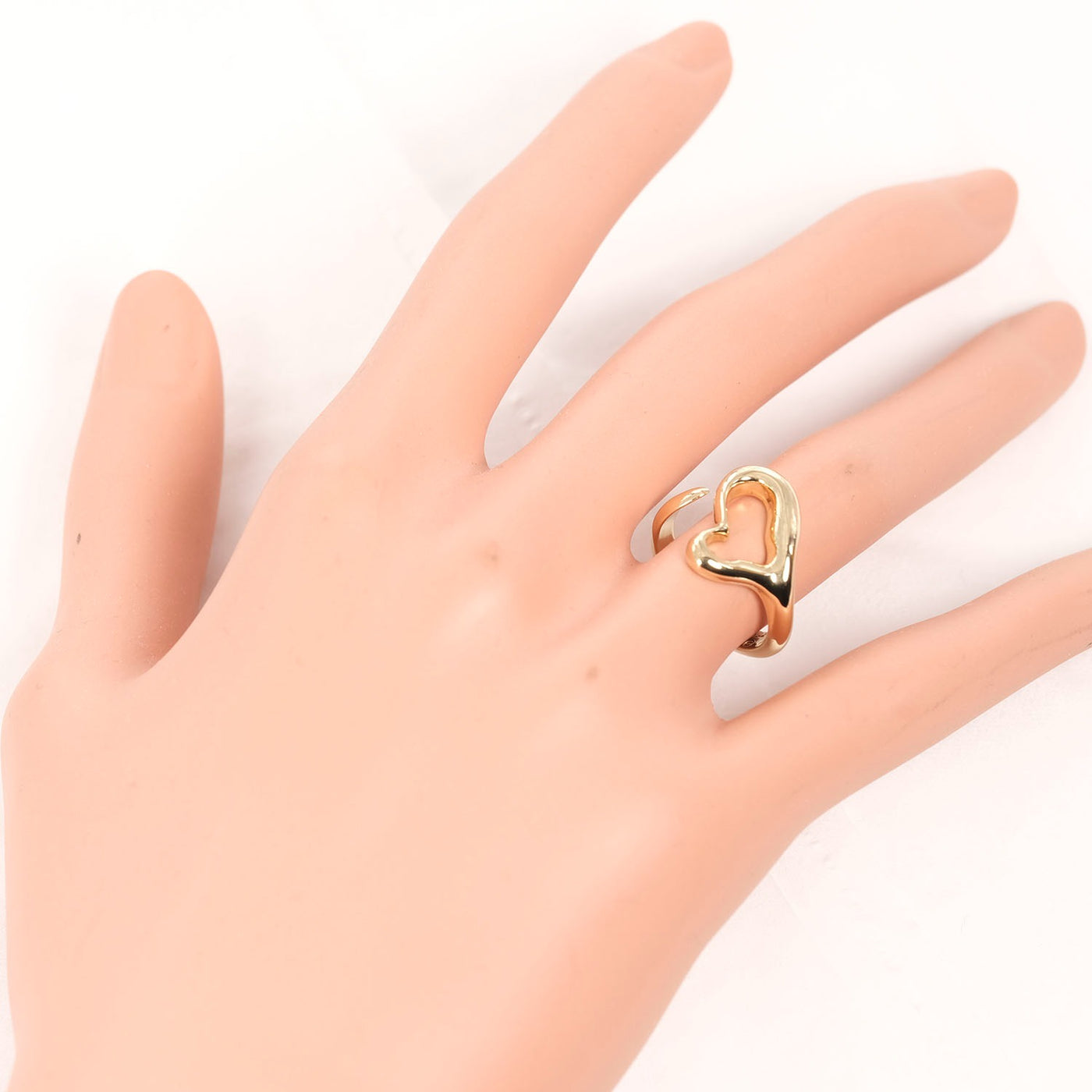 TIFFANY&Co.】ティファニー オープンハート K18イエローゴールド 7.5号