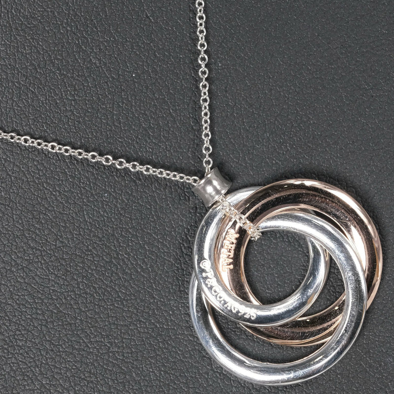 Tiffany & Co. 1837 Interlocking Circles Pendant Necklace Sterling Silver  Small Silver 1433021