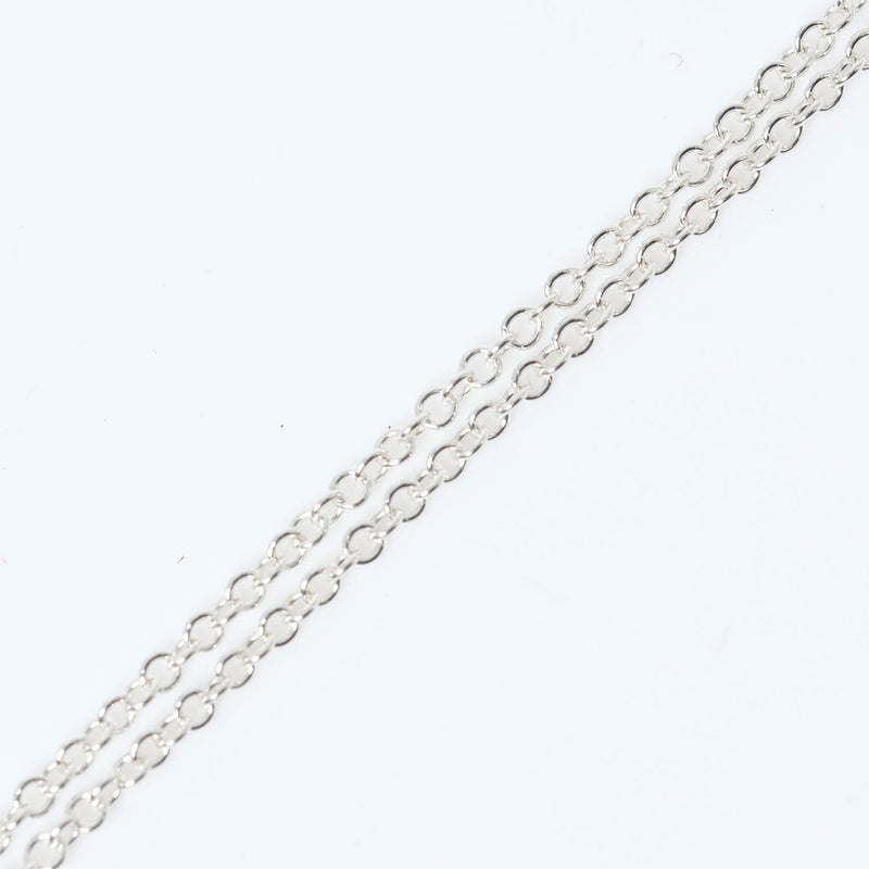 [Tiffany＆co。]蒂法尼互锁圈3连续1837银925×lved金属女士项链