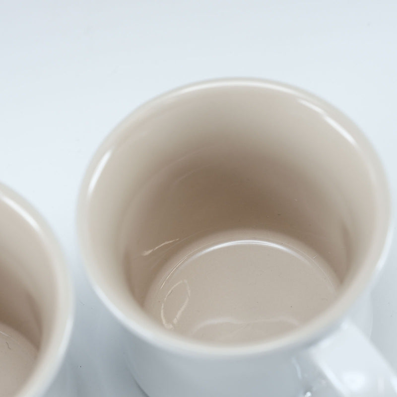 【LE CREUSET】ル・クルーゼ
 ティーポットとマグカップ(SS)のペアセット 食器
 陶器 ホワイト 食器
Sランク