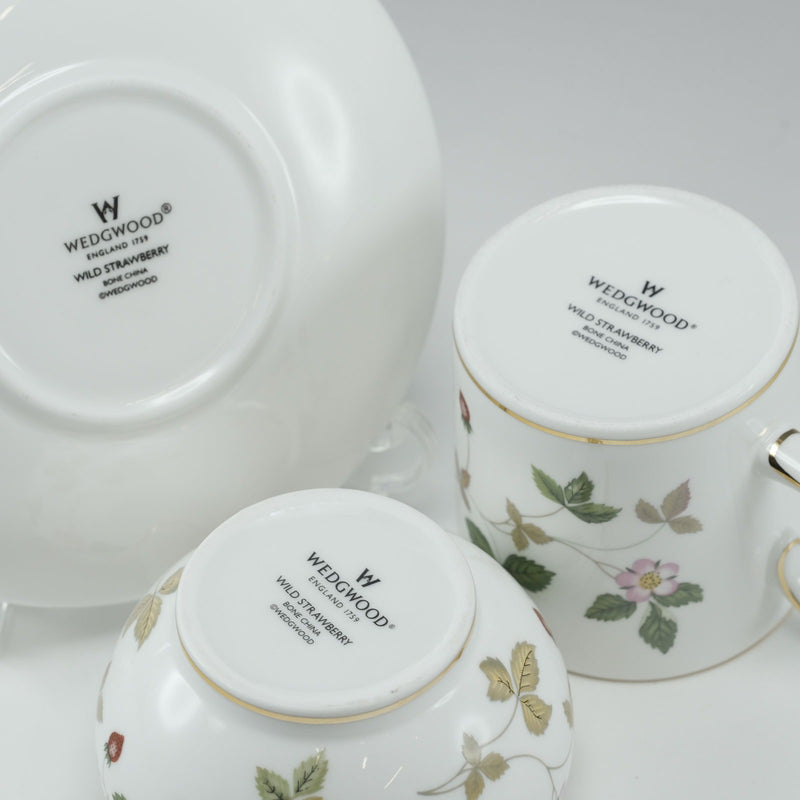 Wedgwood] Wedgewood 野草莓糖锅和杯子和碟形餐具瓷器_餐具S等级