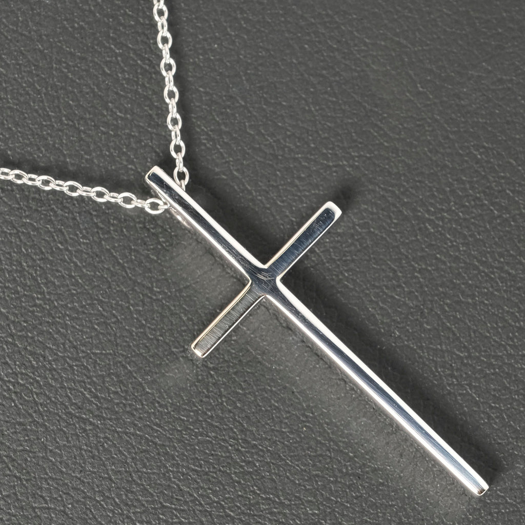 TIFFANY&Co.】ティファニー クロス K18ホワイトゴールド レディース