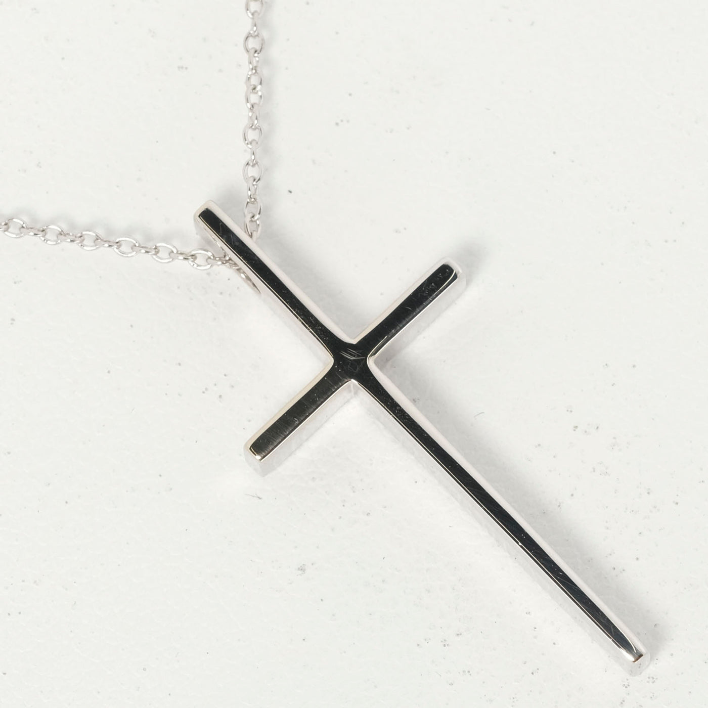 極美品✨ ティファニー ネックレス クロス ドット AG925 TIFFANY&Co.】ティファニー クロス K18ホワイトゴールド レディース